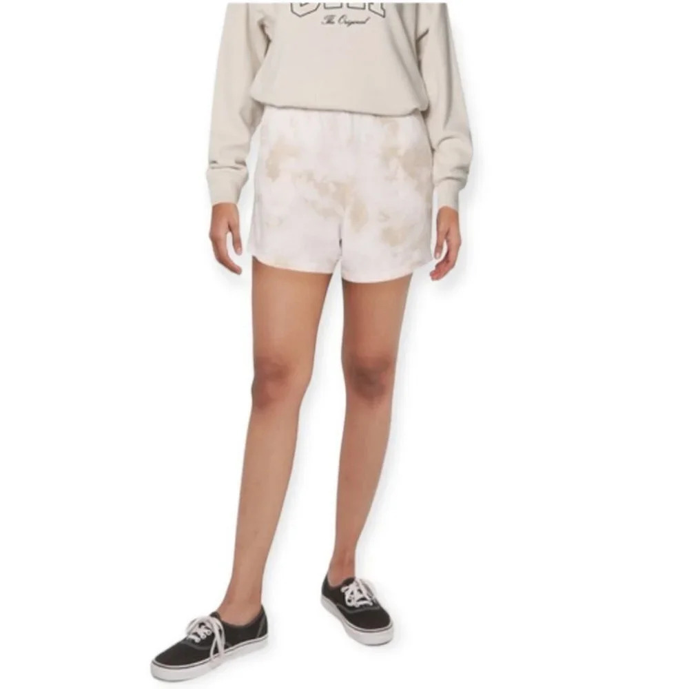 GAP NWT Tan Tie-Dye Vintage Look Shorts with Pockets Elastic Waist Size XXL